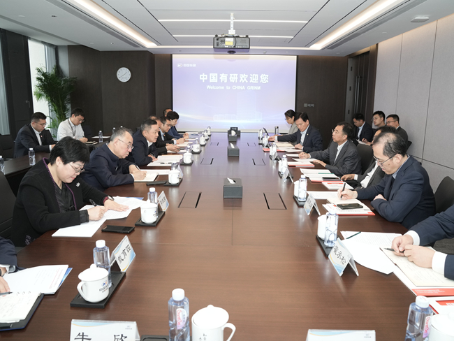 中國(guó)國(guó)新董事長(zhǎng)徐思偉、總經(jīng)理莫德旺一行到訪中國(guó)有研
