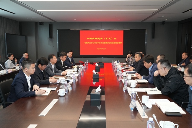 中國(guó)有研黨委傳達(dá)學(xué)習(xí)貫徹習(xí)近平總書(shū)記重要講話和全國(guó)兩會(huì)精神