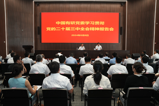中國有研黨委書記、董事長趙曉晨宣講黨的二十屆三中全會(huì)精神