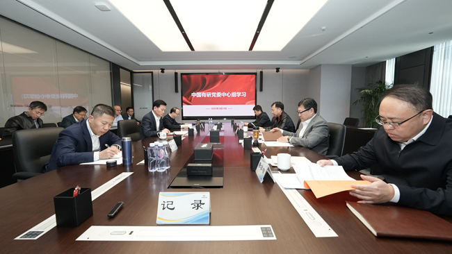 中國有研召開黨委理論學習中心組集體學習研討會議